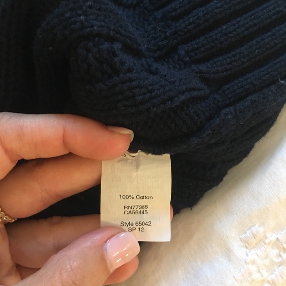 Navy Cable Knit Sweater! - Picture 3 of 4